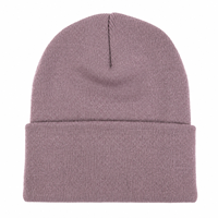 Gorro de Punto Personalizado con Puño y Logotipo Bordado, Diseño de Color en Contraste, Gorro Térmico