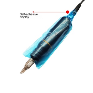 Pluma desechable autoadhesiva <span class=keywords><strong>tipo</strong></span> envoltura de máquina fundas de <span class=keywords><strong>manga</strong></span> de <span class=keywords><strong>tatuaje</strong></span> Rosa bolsa de pluma de <span class=keywords><strong>tatuaje</strong></span> para máquina PMU inalámbrica - Product Image 4