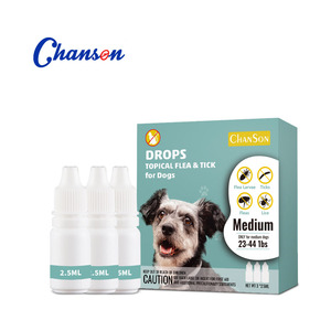 Gouttes topiques imperméables en gros pour la prévention et le contrôle des puces et tiques, plus de 1,5 lb, 3 doses de gouttes <span class=keywords><strong>anti</strong></span>-puces pour chiens - Product Image 6