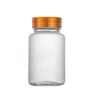 Bottiglie di vetro rotonde smerigliate calde da 100ml 150ml bottiglie di pillola farmaceutiche della capsula della medicina della bottiglia della pillola con il tappo a vite