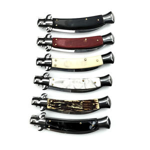 سكين جيب قابل للطي للاستخدام الخارجي والتخييم والصيد، تكتيكي للبقاء على قيد الحياة، حاد من الفولاذ المقاوم للصدأ ويعمل بضغطة زر - Product Image 3