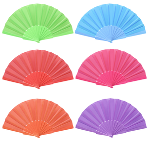 Plastic Oxford Cloth Handheld Fans Are Available for Customization in Various Styles and Colours