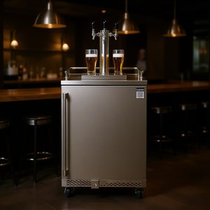 Dispensador de Cerveza Comercial Vevor de Triple Grifo, 160L, Acero Inoxidable, Kegerator Independiente con Refrigeración Eléctrica - Product Image 2
