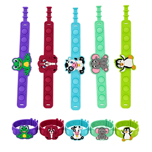 Bracelet en silicone anti-stress pour enfants avec animaux de dessin animé, logo personnalisé, cadeaux promotionnels, jouet anti-stress - Product Image 3