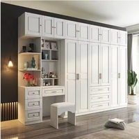 Armoires de Qualité à Vendre Chaude, Combinaison Moderne Modulaire avec Bordure Dorée, pour Dressing et Meubles de Rangement