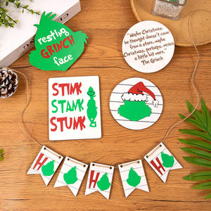 Ensemble de décorations de Noël Goblin vert de Noël-Sets de table de bureau, décorations de plateau en couches - Product Image 3