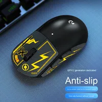 Autocollants en PVC pour souris de jeu sans fil avec fonction antidérapante et anti-sueur "Dog Shit King" Design spécial