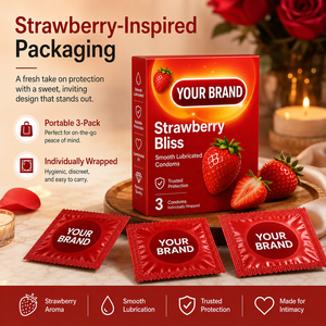 <span class=keywords><strong>Caja</strong></span> <span class=keywords><strong>de</strong></span> Cartón para <span class=keywords><strong>Condones</strong></span> con Impresión Personalizada, Diseño <span class=keywords><strong>de</strong></span> Fresa, Paquete <span class=keywords><strong>de</strong></span> 3 Piezas, <span class=keywords><strong>Caja</strong></span> <span class=keywords><strong>de</strong></span> Papel para <span class=keywords><strong>Condones</strong></span> Lubricados, Exhibición para Venta al por Menor - Product Image 2