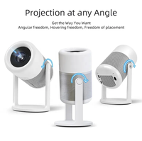 Projecteur de cinéma maison portable Flip 5G WiFi avec mise au point électrique, BT 5.1, Mini Android 11, compatible 4K, 3500-4000 Lumens, avec lampe LED