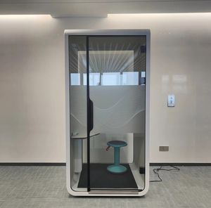 चल इनडोर बूथ फोन पॉड ऑफिस बिल्डिंग के लिए प्राइवेट साउंड प्रूफ टेलीफोन बूथ - Product Image 1