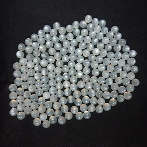 Qualité AAA 100% pierre de lune blanche naturelle taille libre ronde lisse cabochon en vrac perles de pierres précieuses pour l'utilisation de bijoux faits à la main de concepteur - Product Image 1