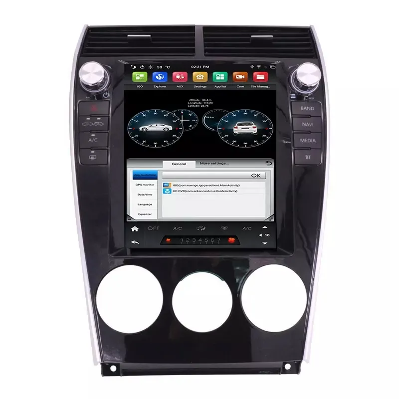 Reproductor de dvd para tablero de coche, tablero de tablero con android, pantalla táctil estéreo para radios de coche usado, compatible con Mazda