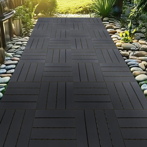 Nhà sản xuất tự làm lồng vào nhau ngoài trời Vườn Gỗ PVC soạn <span class=keywords><strong>WPC</strong></span> decking gạch sàn ngoài trời với lồng vào nhau sàn gạch - Product Image 5