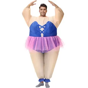 EN Stock 2024 Halloween Animal Costume adulte gonflable sauter Costume gonfler drôle ballerine Costumes pour homme