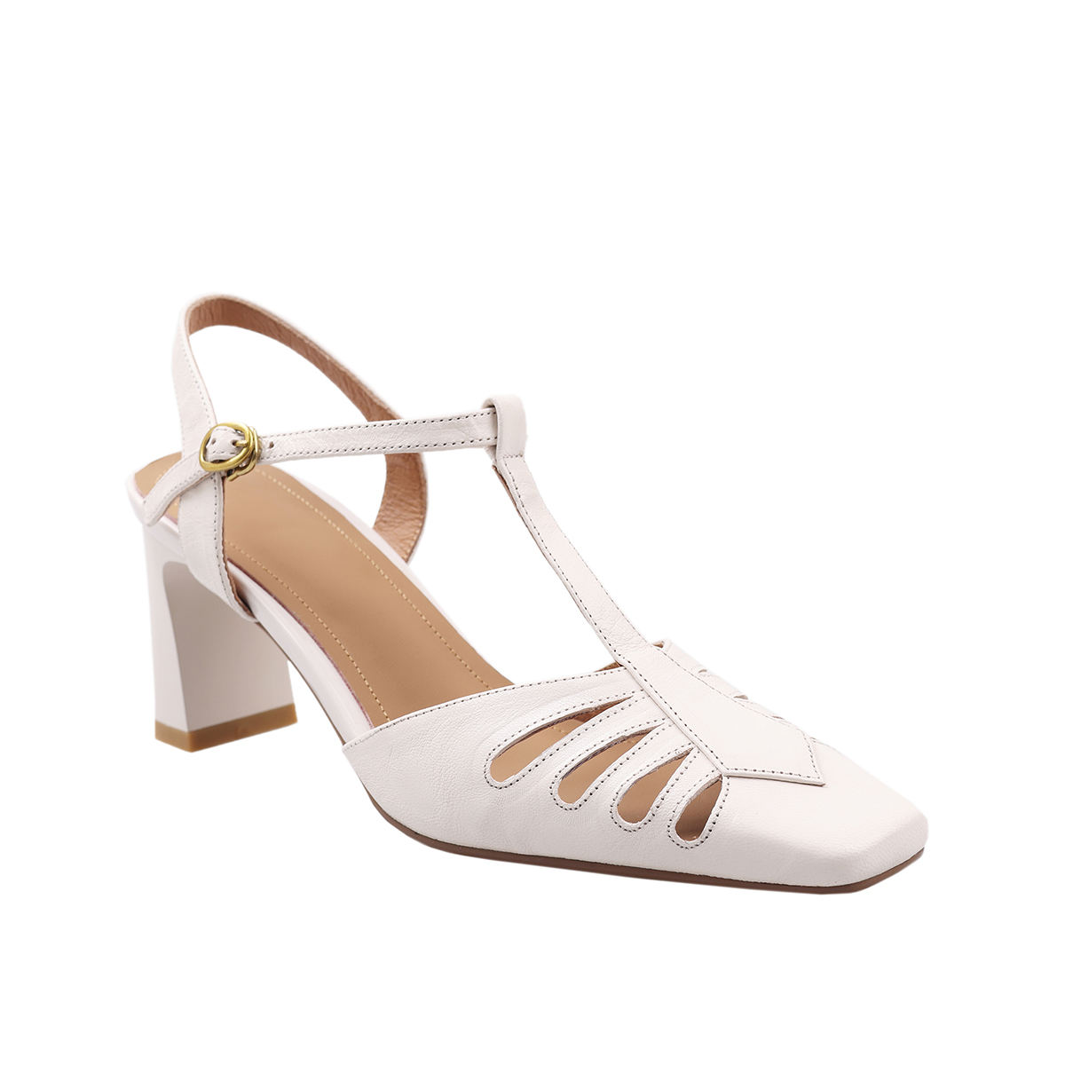 WETKISS Retro Roma Vintage Block Heel Slingbacks Shoes T-Strap Sandals  Swing Dancing Shoes Square Toe 70S Women Pumps Shoes