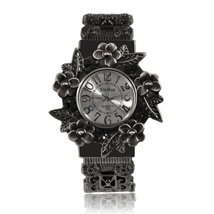 Reloj de Pulsera Vintage para Mujer, Estilo Antiguo, Reloj de Joyería Floral, Reloj de Cuarzo para Dama, Diseño Retro - Product Image 2