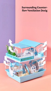 सबसे अच्छा विक्रेता ऐक्रेलिक हैमस्टर केज विला हैमस्टर्स और गिनी सूअरों को खिलाने के लिए सुपर बड़े डबल-लेयर पालतू जानवर घर - Product Image 2