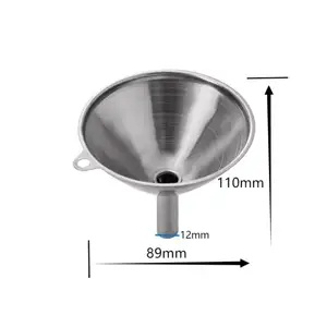 High Quality Stainless Steel Kitchen Tools Removable Durable Strainer Separating Funnel With Hook