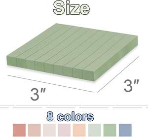 High Quality Custom LOGO Vintage Colors Lined <strong>Sticky</strong> <strong>Notes</strong> 3x3 Inches Portable <strong>Memo</strong> Pad Gift Supplier - Product Image 2