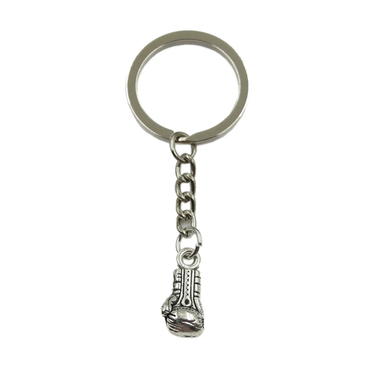 Multi Styles Metal Alloy Antique Silver Brass Keychain Ballet Dancer Girl Car Boxing Glove Fist Pendant Key Ring