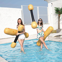 Jeu de joute gonflable pour piscine avec 2 bâtons pour adultes, idéal pour les fêtes au bord de la piscine