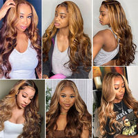 Perruque Lace Front sans colle 30 pouces, brun chocolat, 100% cheveux humains vierges double drawn, ondulations lâches, dentelle HD transparente brésilienne