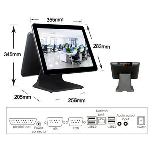 Precio de fábrica, impresora de recibos para restaurante y comercio minorista con pantalla táctil de 15.6 pulgadas, Windows 7/10, caja registradora POS, terminal POS, sistema POS todo en uno - Product Image 3