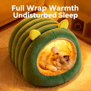 Caterpillar Saco de Dormir para Gatos, Nido Cálido de Invierno, Tienda de Campaña Acolchada y Cerrada, Casa de Invierno para Gatos, Nido para Mascotas - Product Image 5