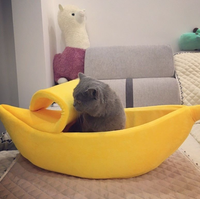 Großhandel Bananen form Abnehmbares Hunde bett Eierform Katzen höhle EVA Indoor Cat House