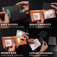 Portefeuille Homme Court en PU Ultra-Mince, Pliant en Deux, Anti-RFID, Motif Billet de Dollar Américain, Bestseller Transfrontalier
