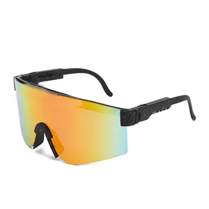 Kacamata olahraga tahan angin luar ruangan bersepeda bingkai besar kustom uniseks membeli kacamata pantai