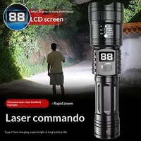 Lampe de poche de camping AA à lumière forte, ultra-lumineuse, longue portée, rechargeable Feiao 18650 LED, avec mise au point télescopique, pour situations d'urgence