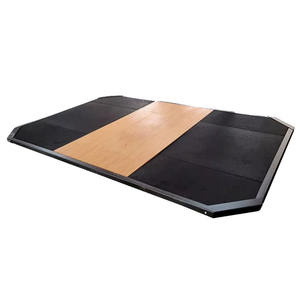 Spor ekipmanları ağırlık kaldırma Deadlift platformu kauçuk katı ahşap halter platformu - Product Image 1
