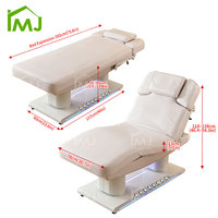 Table de massage cosmétique, table de soin du visage, table d'esthétique électrique, table de beauté de luxe, table pour extensions de cils