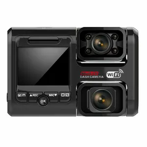 Caméra <span class=keywords><strong>de</strong></span> tableau <span class=keywords><strong>de</strong></span> bord 4K 2160p à double objectif D30H avec WiFi, GPS, capteur G, vision nocturne, couverture avant et intérieure - Product Image 1