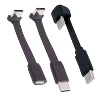 Câble USB Type-C court et coudé en cuivre pur, 60W PD, charge rapide pour téléphones mobiles (vente en gros)