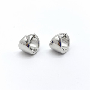 Pendientes de clip con forma de cruasán geométrico, chapados en oro y plata, aleación de cobre, joyería de moda ZLSJ0188 - Product Image 4