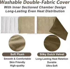 Grand coussin chauffant au micro-ondes <span class=keywords><strong>oreiller</strong></span> pour dos cou épaule ventre jambe humide enveloppement de chaleur avec soutien de thérapie par le froid - Product Image 3