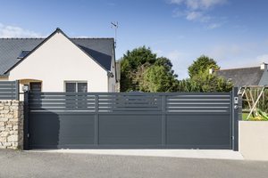 Алюминиевые раздвижные ворота для полной конфиденциальности, 6 футов, металлический каркас, для улицы, экологичные, устойчивые к погодным условиям - Product Image 5