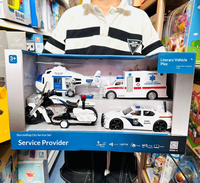 Camion de pompiers en plastique à inertie, véhicule d'ingénierie, char, transporteur, hélicoptère – Cadeau idéal pour les enfants de 0 à 24 ans