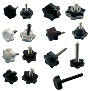 Poignées de tiroir de <span class=keywords><strong>cuisine</strong></span> en plastique noir réglables, armoire, commode, chambre à coucher, acier, serrage standard, métrique, poignée à vis - Product Image 4