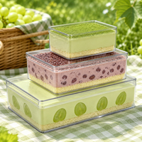 Bols à dessert en plastique PS transparent avec couvercles en dôme, qualité alimentaire, sans BPA, anti-fuite, pour parfaits, vente en gros