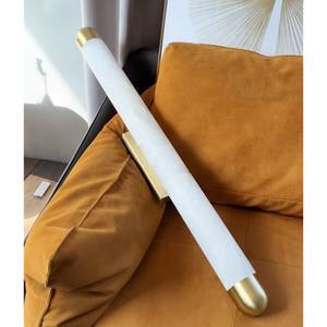 Lampes murales créatives en cuivre naturel et albâtre, D80*H1000mm, décoration intérieure de luxe personnalisée pour hôtel, villa, salon, couloir - Product Image 4