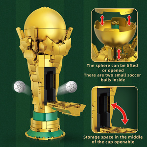 Copa del Mundo de Fútbol, Bota de Oro, Creativo Bloque de Construcción Hércules, Modelo Educativo de Ensamblaje, Juguete de Fútbol, Adorno, Regalo - Product Image 3