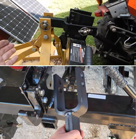 Adaptateur de liaison supérieure polyvalent noir Adaptateur d'attelage rapide de type U à chape pour tracteurs à attelage rapide à 3 points de catégorie 1
