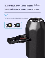 Lámpara de Noche LED Creativa con Proyección de Estrellas y Luna, Lámpara de Proyección con Logotipo para Dormitorio, Alimentada por USB