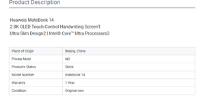 <span class=keywords><strong>Portátil</strong></span> <span class=keywords><strong>Huawei</strong></span> <span class=keywords><strong>MateBook</strong></span> 14 UItra7-155H/32G/1T - Product Image 6