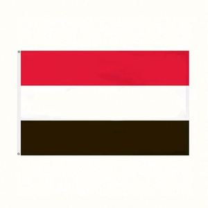 ธงแขวนเยเมน พิมพ์ลายดิจิทัล ทนทาน ขายส่ง สีแดง ขาว ดำ โพลีเอสเตอร์ ขนาดสั่งทำ ธงขนาดใหญ่เดี่ยว - Product Image 1