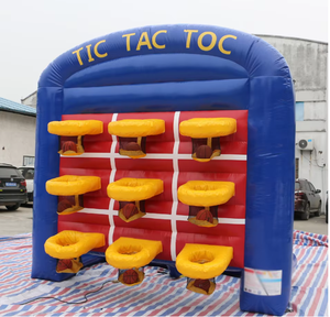 Jeu gonflable <span class=keywords><strong>TIC</strong></span> TAC <span class=keywords><strong>TOC</strong></span> avec 9 ballons de basket pour enfants et <span class=keywords><strong>adultes</strong></span> pour les jeux de carnaval en plein air ou le travail d'équipe - Product Image 3