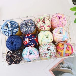 Paniers de rangement en fil épais 100% polyester faits à la main <span class=keywords><strong>prix</strong></span> spécial couverture au Crochet tapis de sol teint tissage Crochet sacs fil - Product Image 4